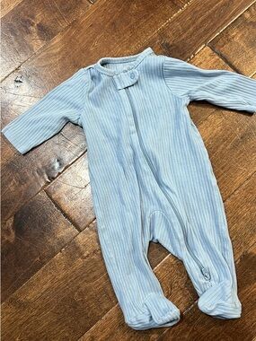 Carter's Ribbed Footed One-Piece - Light Blue
